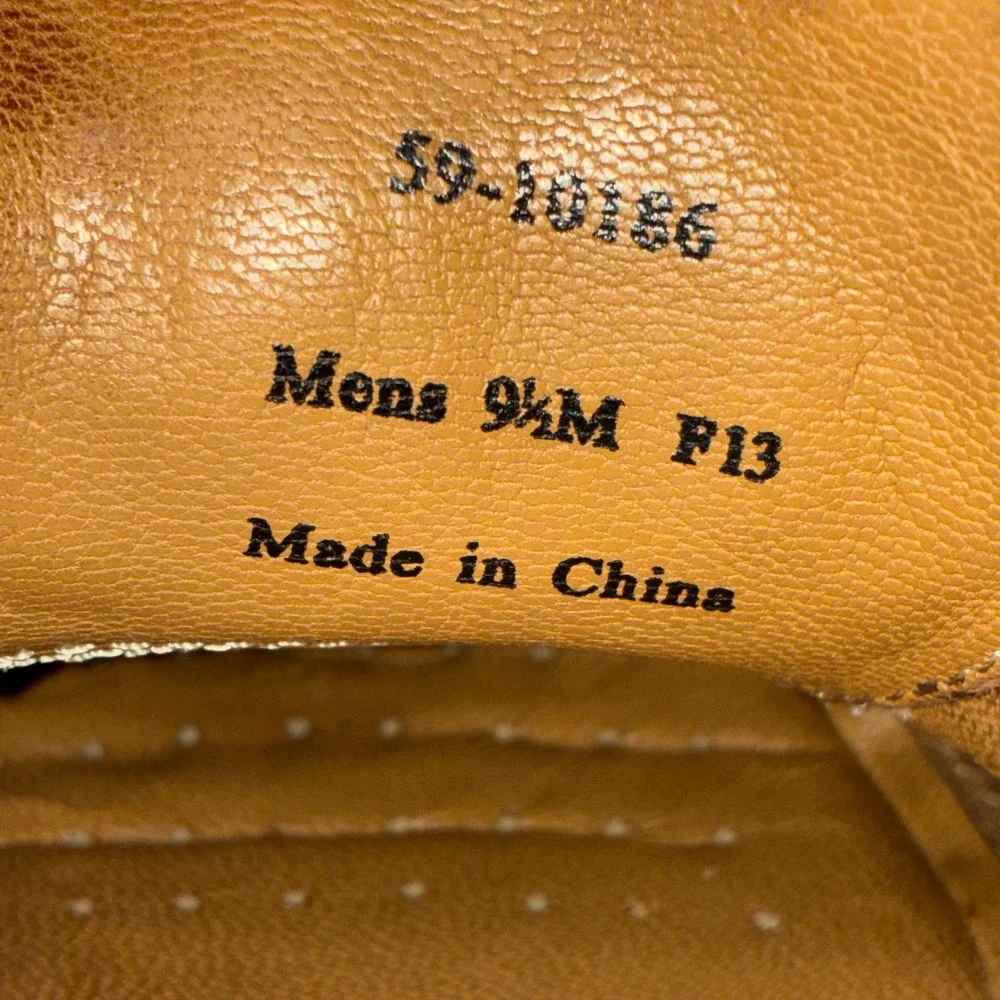 Johnston & Murphy XC4 Mens 9.5M Brown Leather Bicycle Toe‎ Derby Shoes 59-10186